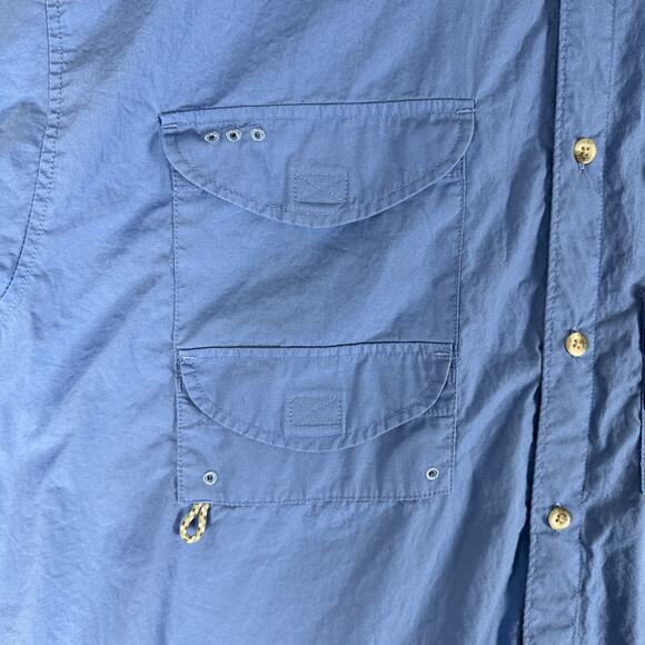 Columbia PFG Shirt Men XL Blue Vented Performance Fishing Lightweight Offshore - Picture 4 of 10
